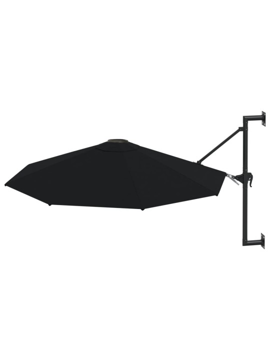 Saulessargs ar metāla kātu, melns, 300 cm