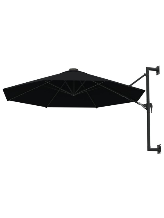 Saulessargs ar metāla kātu, melns, 300 cm