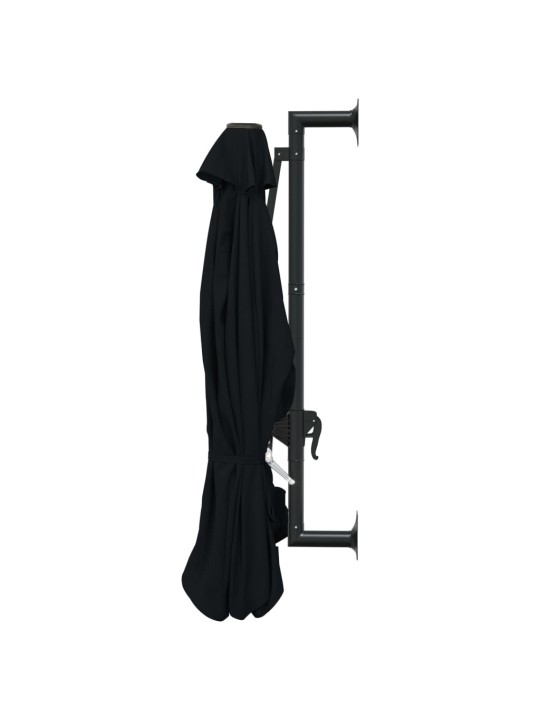 Saulessargs ar metāla kātu, melns, 300 cm