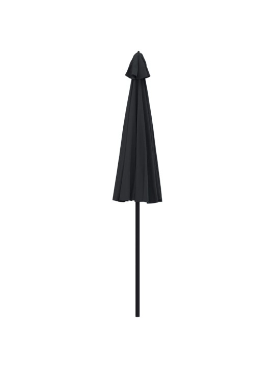 Dārza saulessargs ar alumīnija kātu, 270 cm, melns