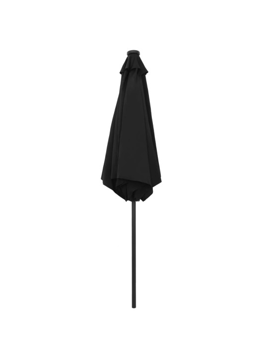 Saulessargs ar led un alumīnija kātu, 270 cm, melns