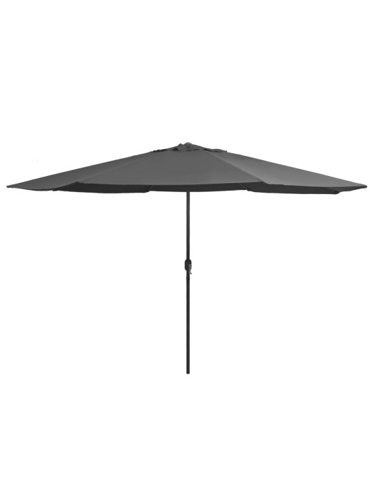 Dārza saulessargs ar metāla kātu, 390 cm, antracītpelēks
