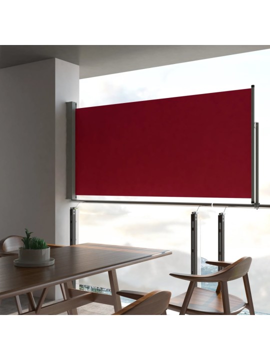 Izvelkama sānu markīze, sarkana, 120x300 cm