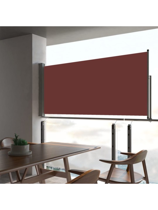 Izvelkama sānu markīze, brūna, 60x300 cm