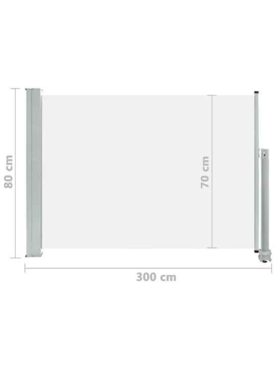 Izvelkama sānu markīze, krēmkrāsa, 80x300 cm