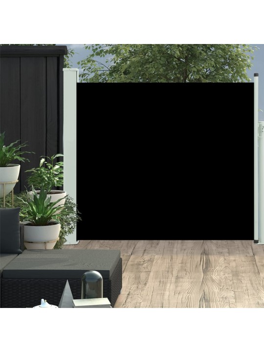 Izvelkama sānu markīze, melna, 100x300 cm