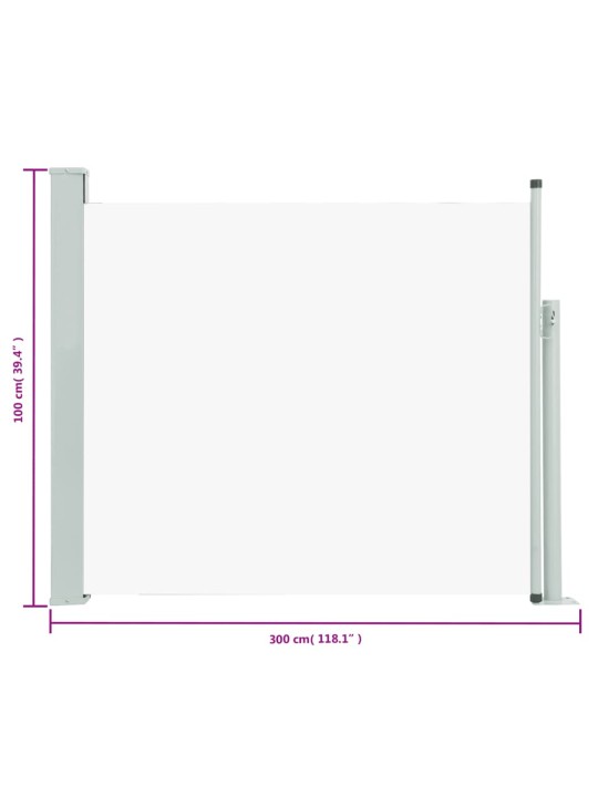 Izvelkama sānu markīze, krēmkrāsa, 100x300 cm