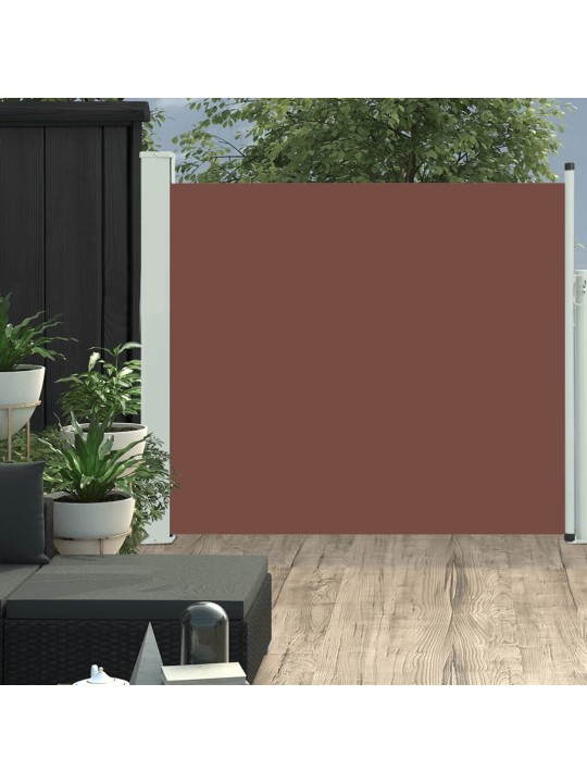 Izvelkama sānu markīze, brūna, 100x300 cm