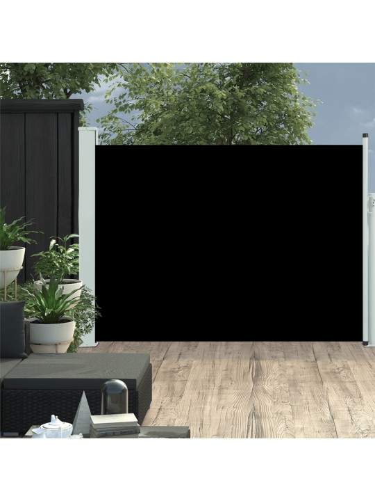 Izvelkama sānu markīze, melna, 120x500 cm