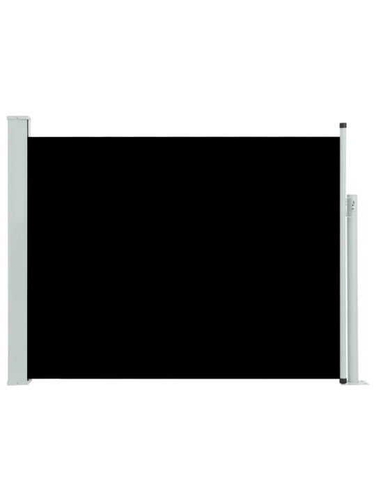 Izvelkama sānu markīze, melna, 140x500 cm
