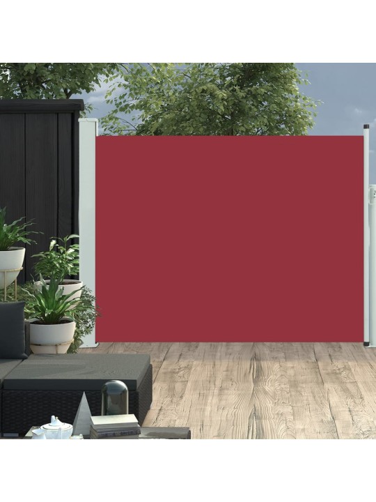 Izvelkama sānu markīze, sarkana, 140x500 cm