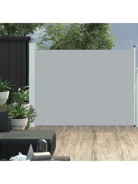 Izvelkama sānu markīze, pelēka, 140x500 cm