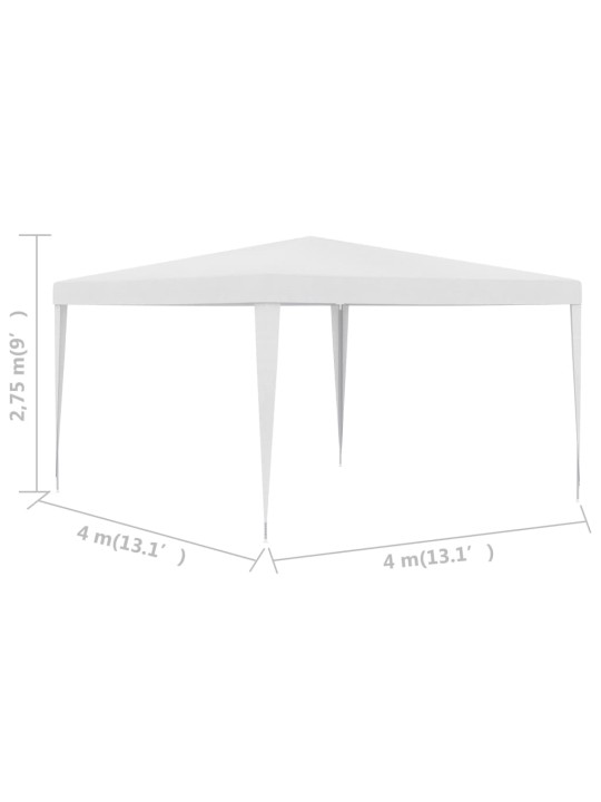 Dārza nojume, 4x4 m, balta