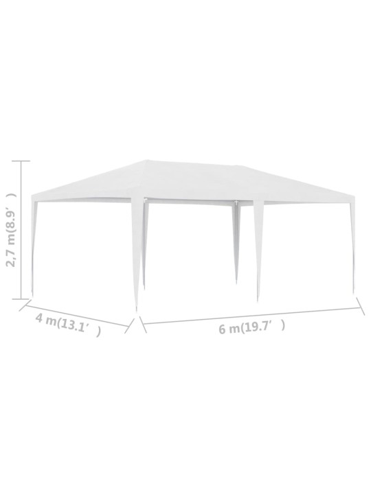 Dārza nojume, 4x6 m, balta