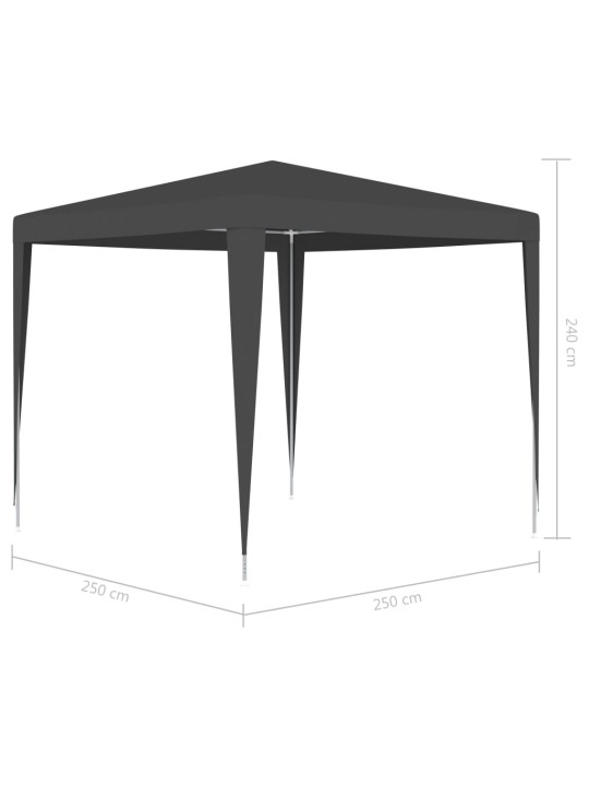 Dārza nojume, profesionāla, 2,5x2,5 m, antracītpelēka, 90 g/m²