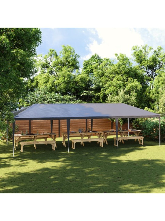 Dārza nojume, profesionāla, 4x9 m, antracītpelēka, 90 g/m²
