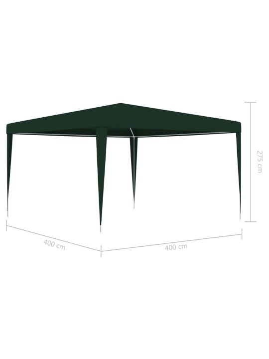 Dārza nojume, profesionāla, 4x4 m, zaļa, 90 g/m²