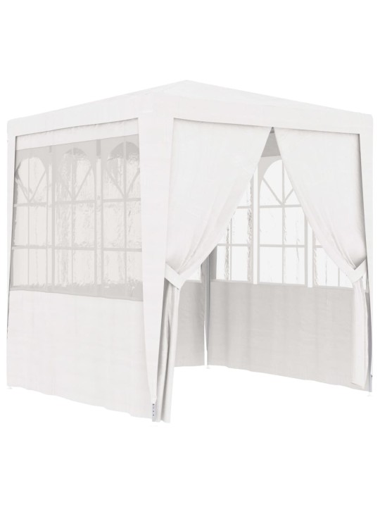 Dārza nojume ar sānu sienām, profesionāla, 2x2m, balta, 90 g/m²