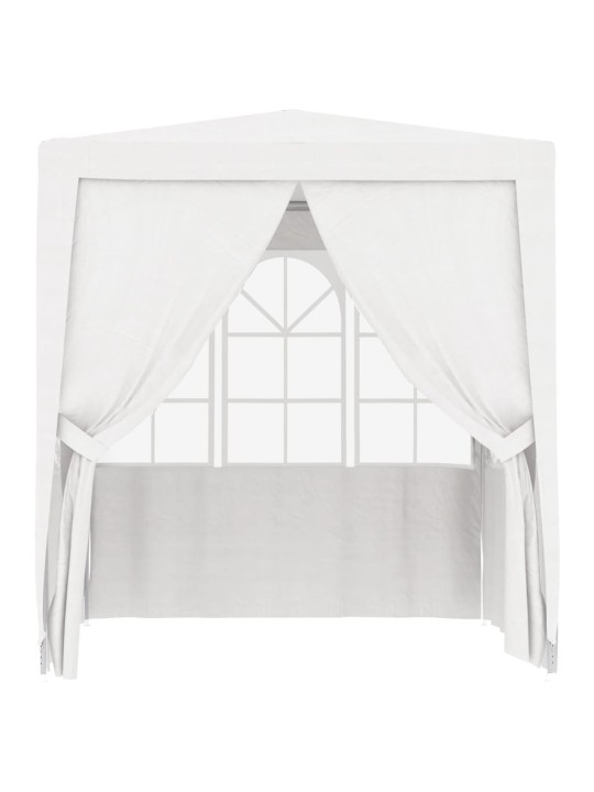 Dārza nojume ar sānu sienām, profesionāla, 2x2m, balta, 90 g/m²