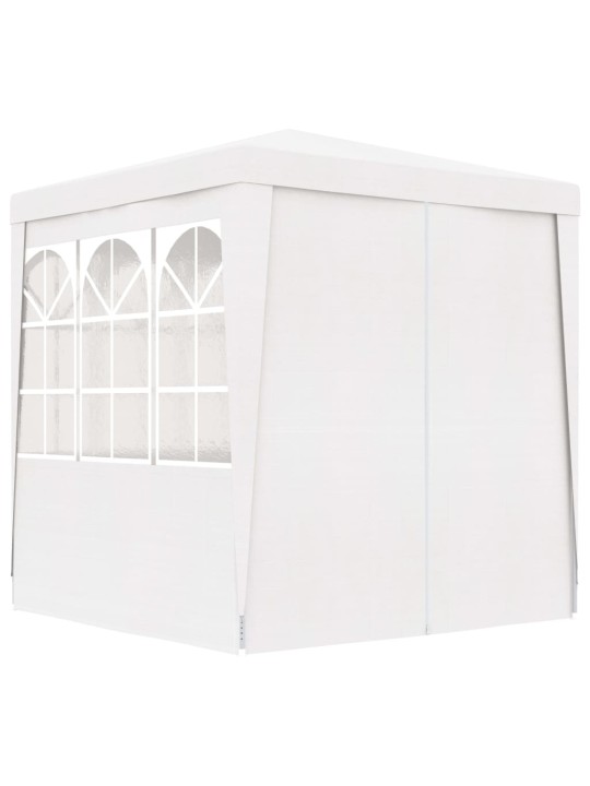 Dārza nojume ar sānu sienām, profesionāla, 2x2m, balta, 90 g/m²