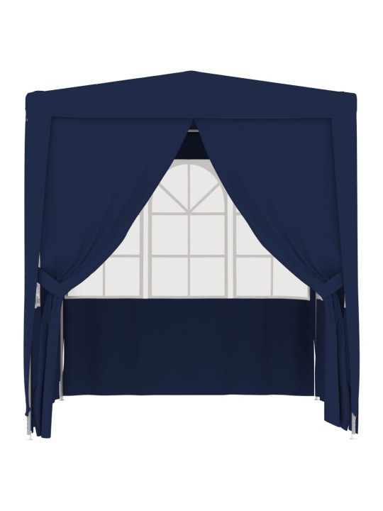 Dārza nojume ar sānu sienām, profesionāla, 2x2m, zila, 90 g/m²