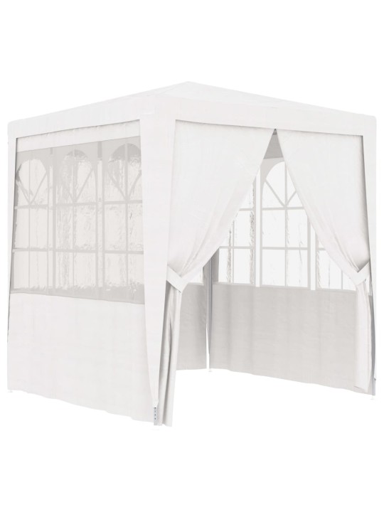 Dārza nojume ar sānu sienām, profesionāla, 2,5x2,5 m, balta