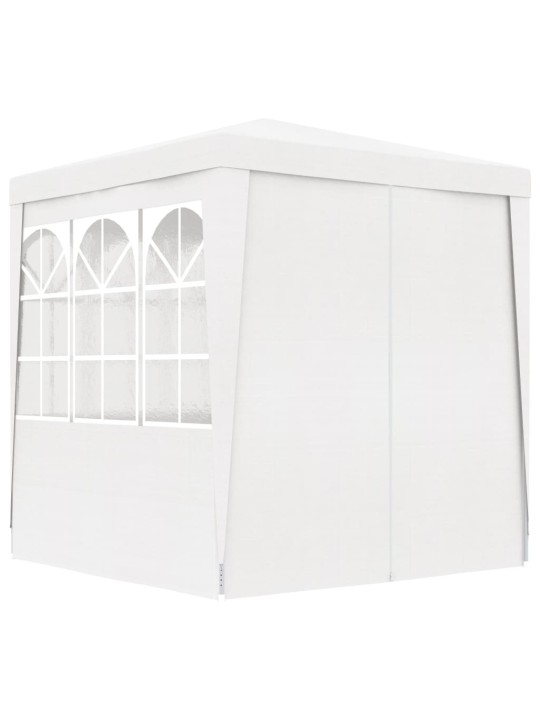 Dārza nojume ar sānu sienām, profesionāla, 2,5x2,5 m, balta