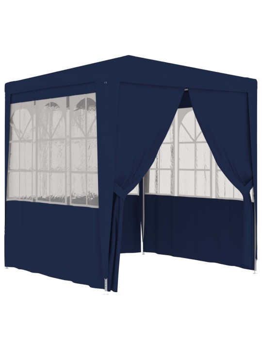 Dārza nojume ar sānu sienām, profesionāla, 2,5x2,5 m, zila