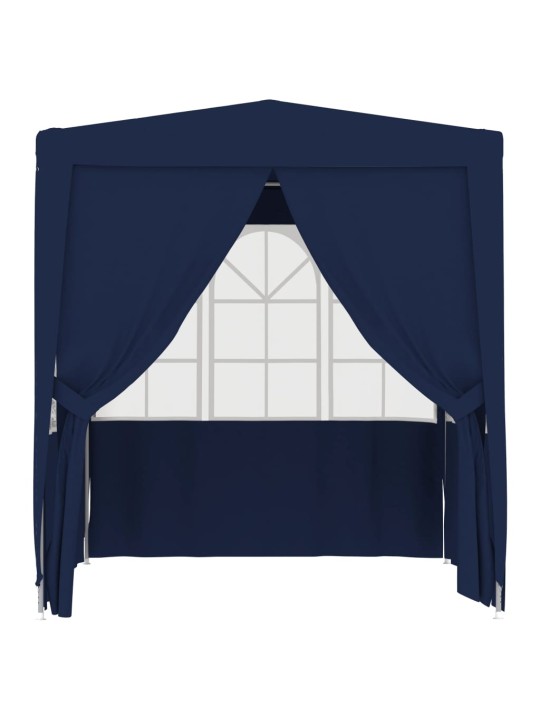 Dārza nojume ar sānu sienām, profesionāla, 2,5x2,5 m, zila