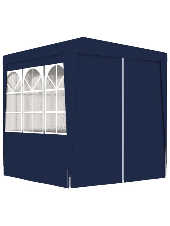 Dārza nojume ar sānu sienām, profesionāla, 2,5x2,5 m, zila
