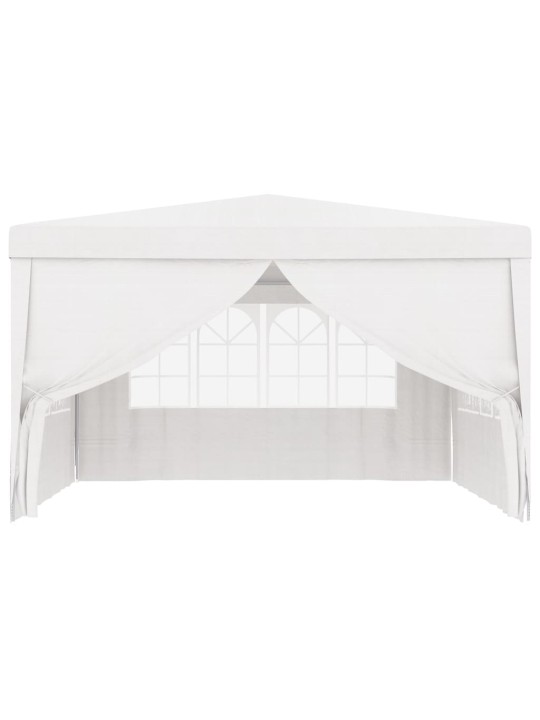 Dārza nojume ar sānu sienām, profesionāla, 4x4 m, balta, 90 g/m²