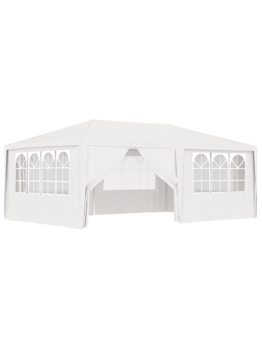 Dārza nojume ar sānu sienām, profesionāla, 4x6 m, balta, 90g/m²