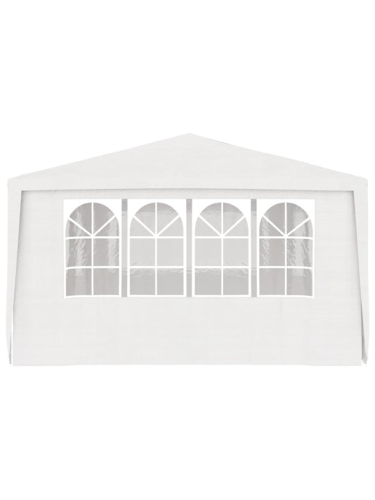 Dārza nojume ar sānu sienām, profesionāla, 4x6 m, balta, 90g/m²