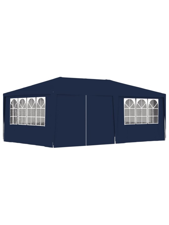 Dārza nojume ar sānu sienām, profesionāla, 4x6 m, zila, 90 g/m²