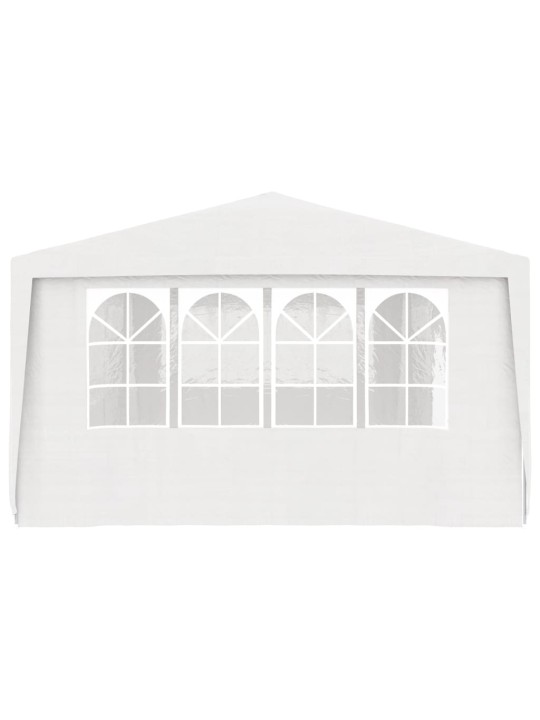 Dārza nojume ar sānu sienām, profesionāla, 4x9 m, balta, 90 g/m²