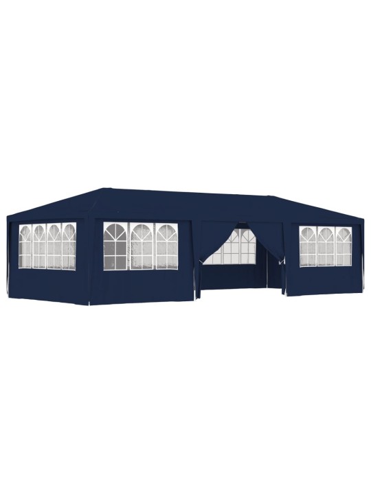 Dārza nojume ar sānu sienām, profesionāla, 4x9 m, zila, 90 g/m²