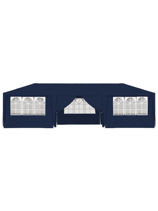 Dārza nojume ar sānu sienām, profesionāla, 4x9 m, zila, 90 g/m²