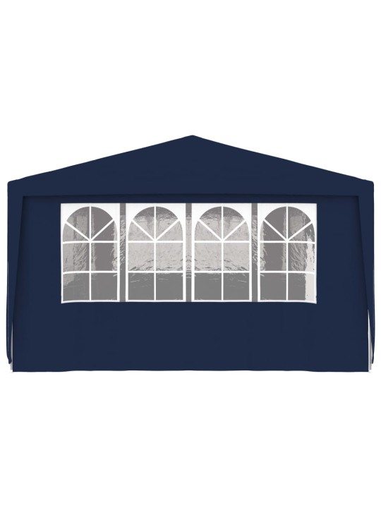 Dārza nojume ar sānu sienām, profesionāla, 4x9 m, zila, 90 g/m²