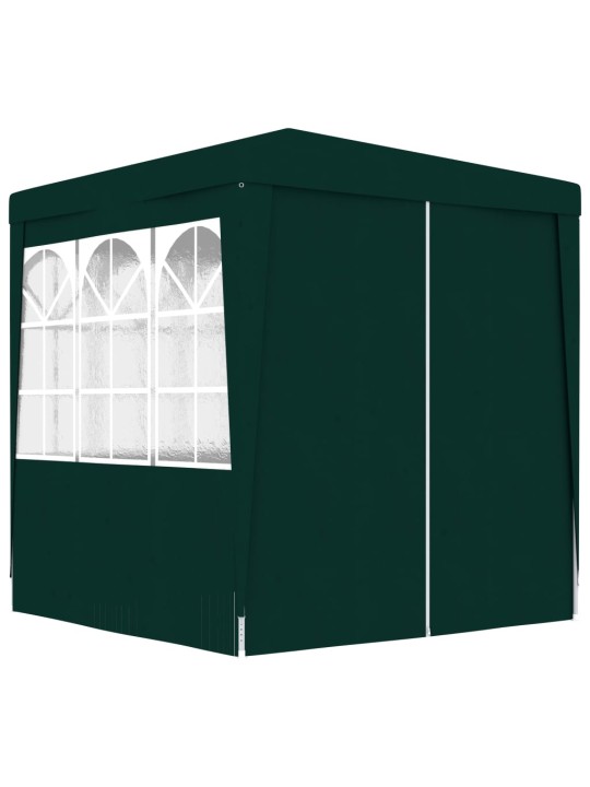 Dārza nojume ar sānu sienām, profesionāla, 2x2 m, zaļa, 90 g/m²