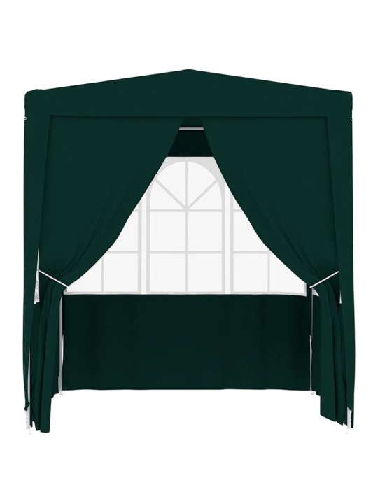 Dārza nojume ar sānu sienām, profesionāla, 2x2 m, zaļa, 90 g/m²