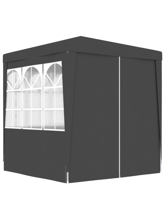 Dārza nojume ar sānu sienām, profesionāla, 2,5x2,5 m, pelēka