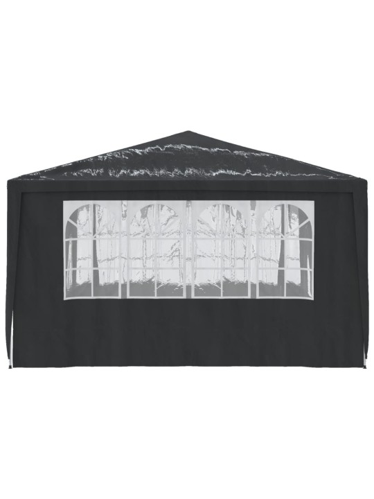Dārza nojume ar sānu sienām, profesionāla, 4x4 m, pelēka