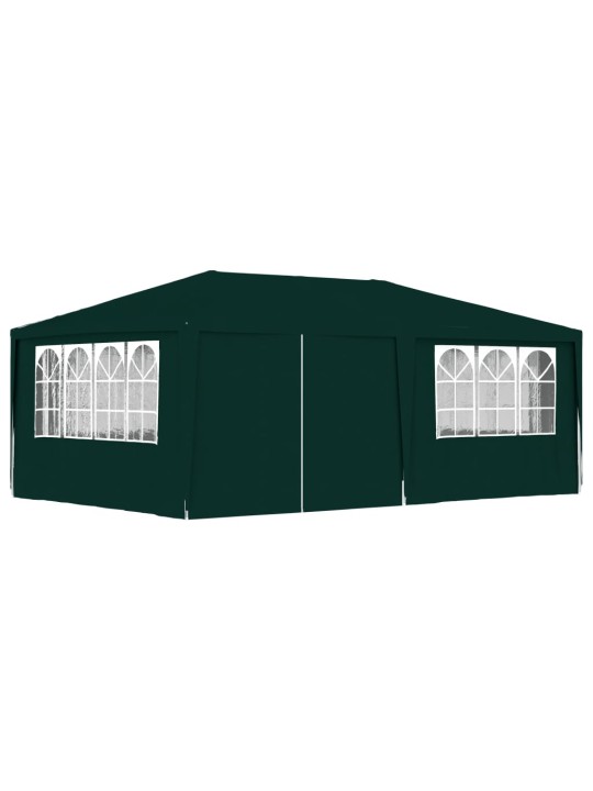 Dārza nojume ar sānu sienām, profesionāla, 4x6 m, zaļa, 90 g/m²