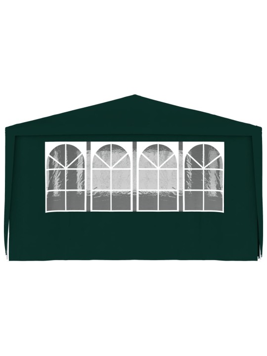 Dārza nojume ar sānu sienām, profesionāla, 4x6 m, zaļa, 90 g/m²