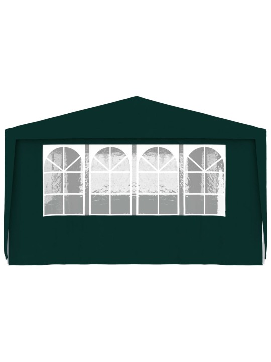 Dārza nojume ar sānu sienām, profesionāla, 4x9 m, zaļa, 90 g/m²