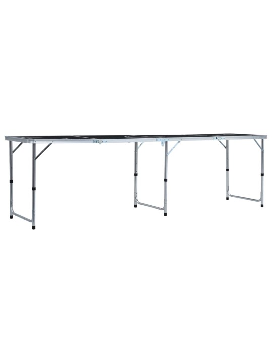 Beer pong spēles galds, saliekams, 240 cm, melns