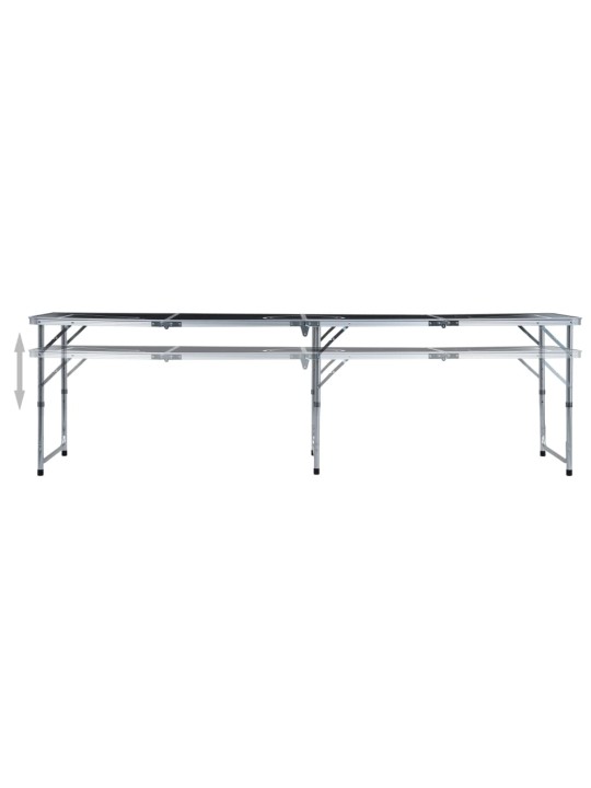Beer pong spēles galds, saliekams, 240 cm, melns