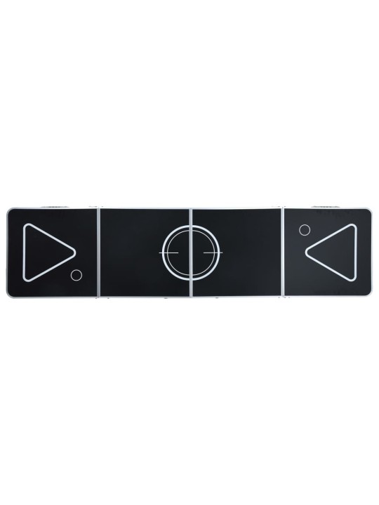 Beer pong spēles galds, saliekams, 240 cm, melns