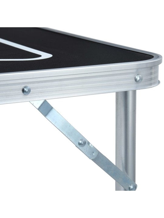 Beer pong spēles galds, saliekams, 240 cm, melns