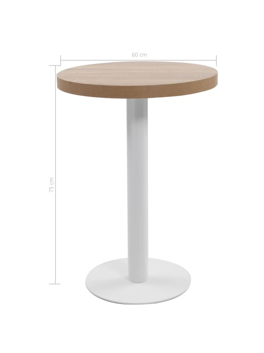 Bistro galds, gaiši brūns, 60 cm, MDF